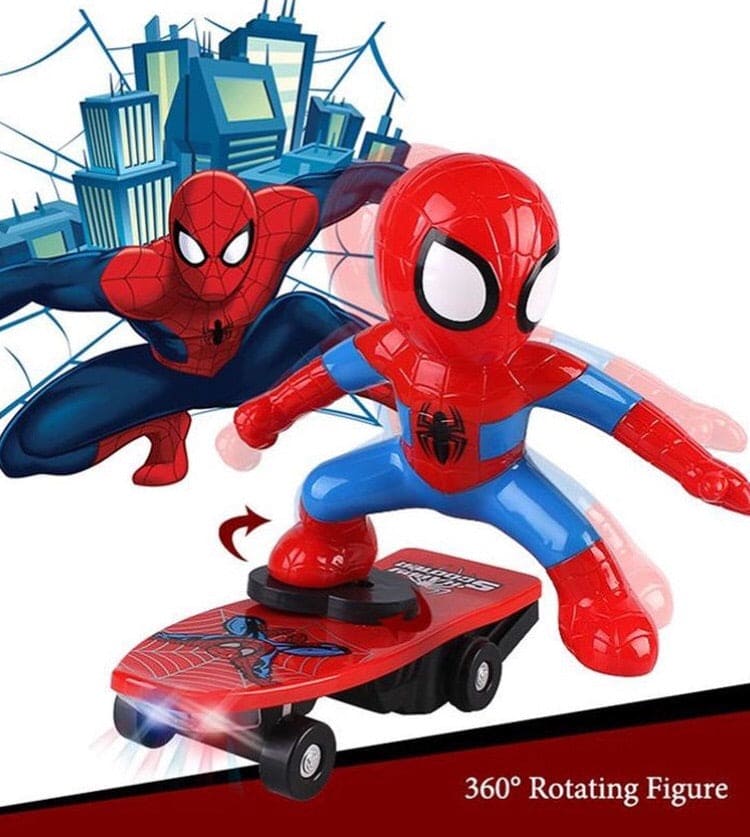 Spiderman 360˚ Degree Clockwise Rotation Skateboard, Cartoon Balance Bike Toy Remote Control With Sound Effects For Kids, Stunt Skateboard Scooter Electric Universal Rotating Toy Spiderman 360˚ Degree Clockwise Rotation Skateboard, Cartoon Balance Bike Toy Remote Control With Sound Effects For Kids, Stunt Skateboard Scooter Electric Universal Rotating Toy